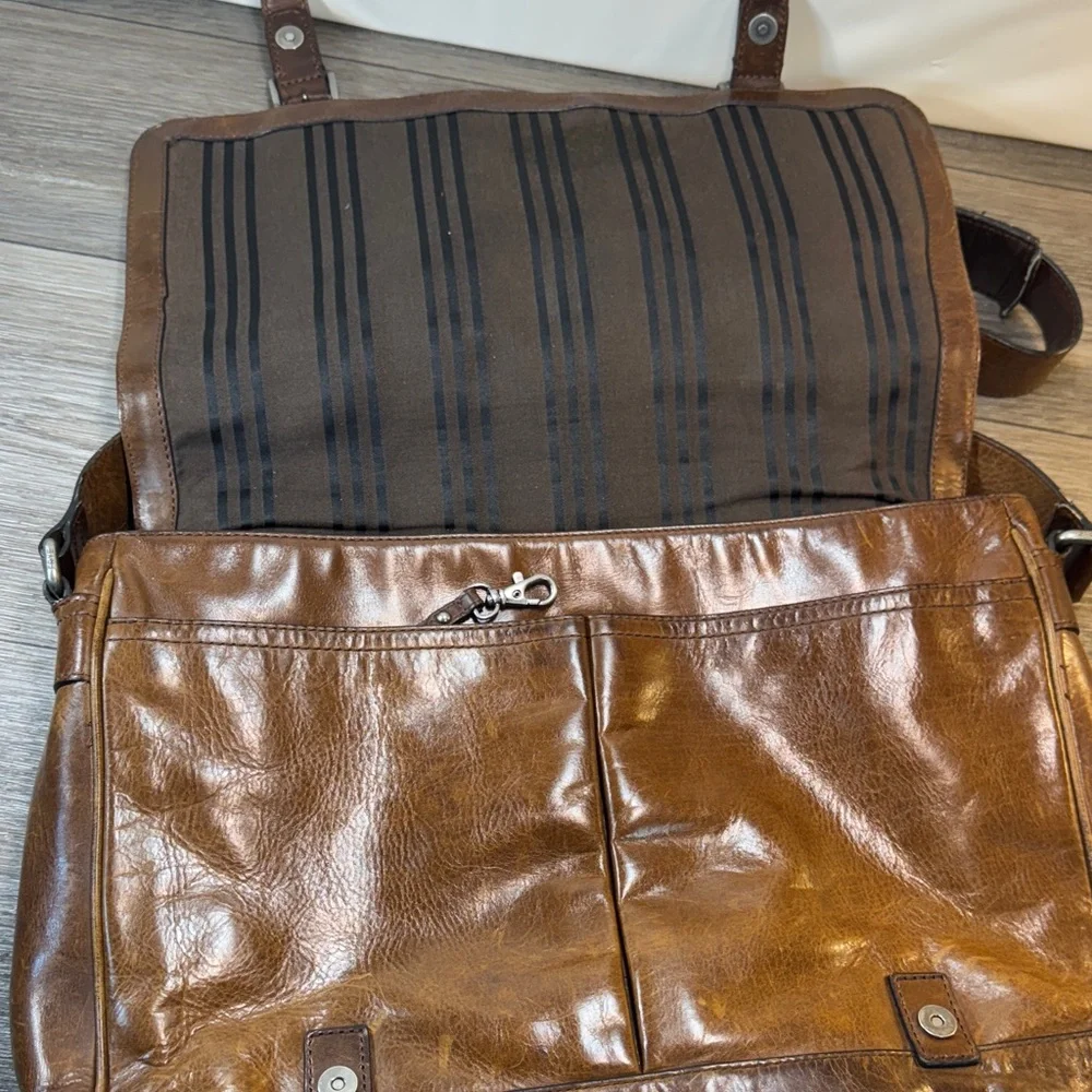 Vintage Frye Brown Leather Men's Messenger Bag